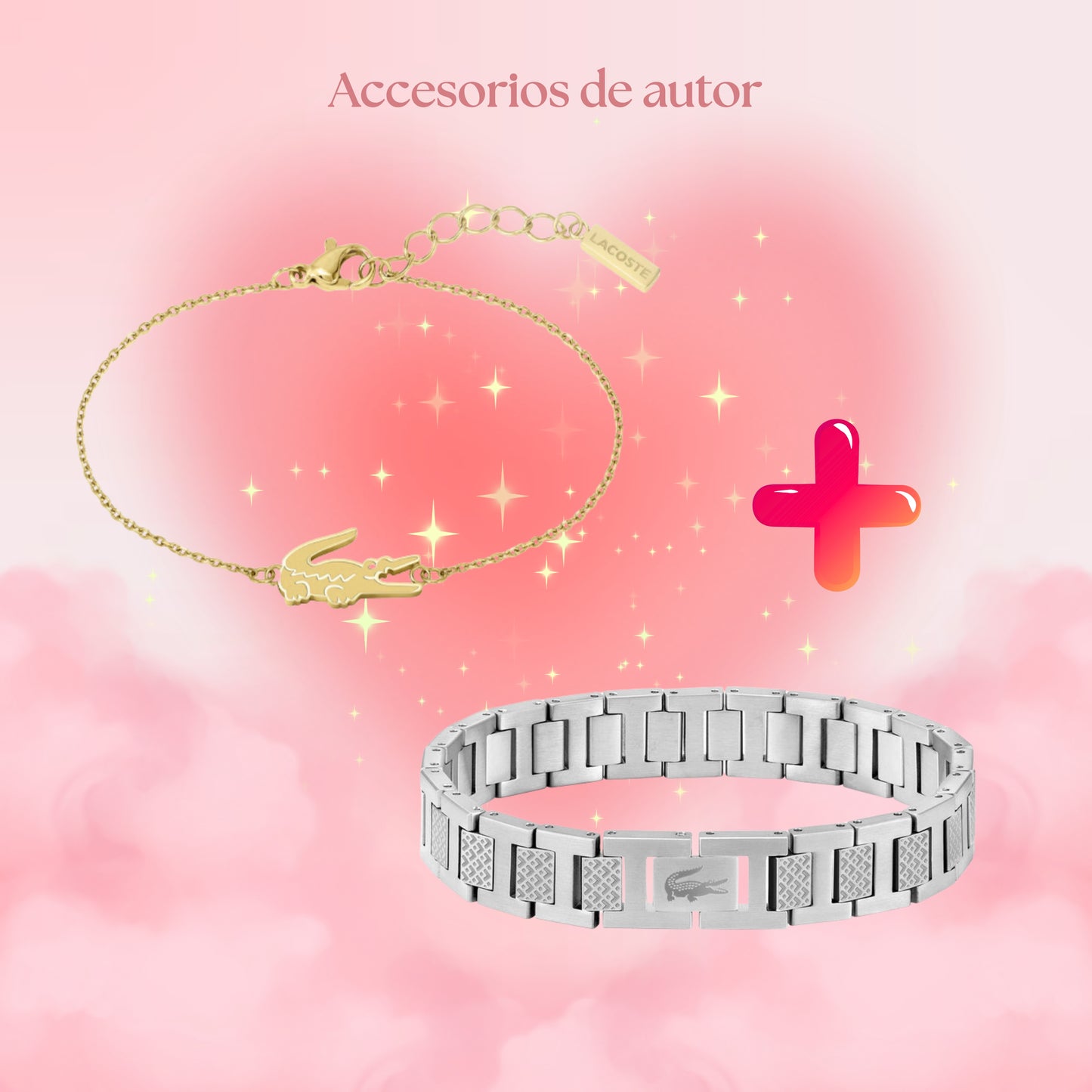 (2) Combo LOVE - Dorado y Plateado